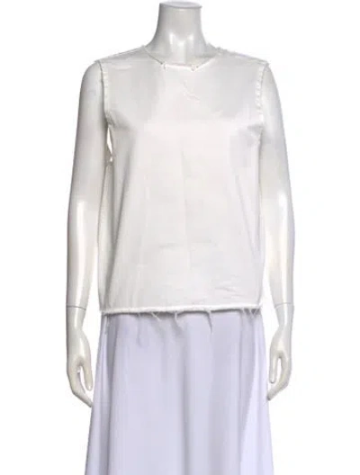 Pre-owned Entire Studios Crew Neck Sleeveless Top In White