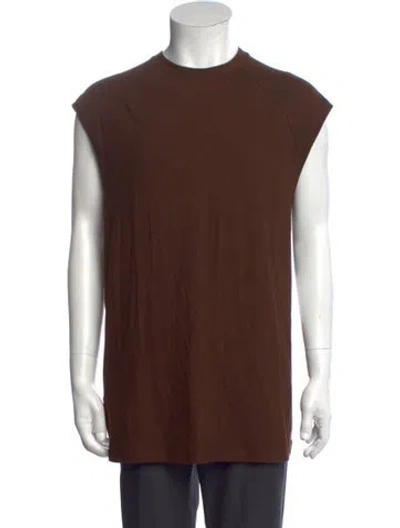 Pre-owned Entire Studios Crew Neck Sleeveless T-shirt W/ Tags In Brown