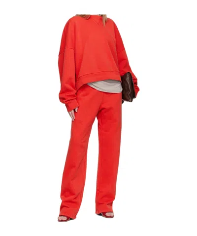 Entire Studios Crew-neck Cropped Sweatshirt In Red