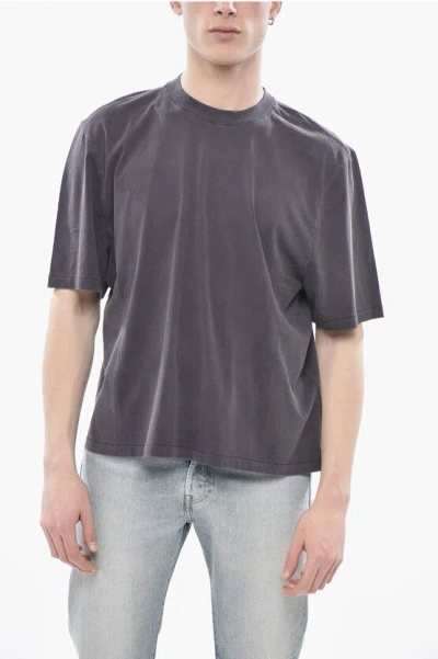 Entire Studios Crewneck Dark Solid Cotton T-shirt In Gray