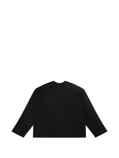 Entire Studios Crewneck Long-sleeve T-shirt In 100% Cotton In Black
