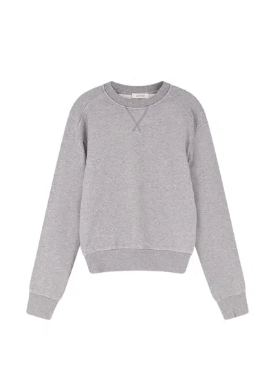 Entire Studios Crew-neck Ribbed Sweatshirt In Gray