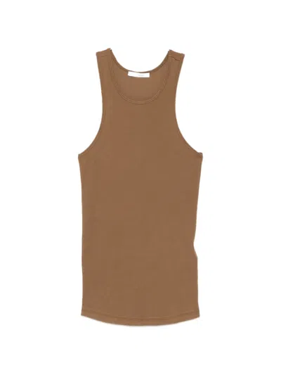 Entire Studios Crew-neck Tank Top In Brown