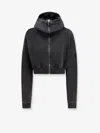 Entire Studios Croppd Full Zip Sweatshirt In Gray