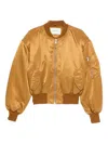 Entire Studios Cropped Broad Bomber Jacket In Brown