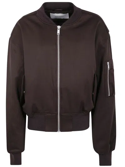 Entire Studios Cropped Broad Bomber Suiting Clothing In Brown