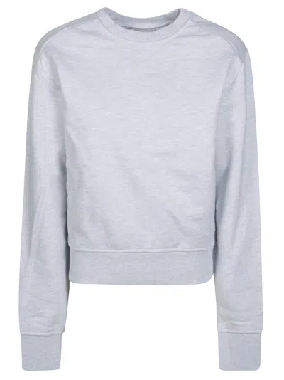Entire Studios Cropped Crewneck Long-sleeve T-shirt In Purple