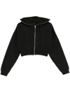 Entire Studios Cropped Full Zip Soot Clothing In Black