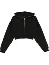 Entire Studios Cropped Full Zip Soot Clothing In Black