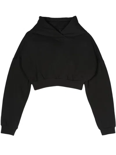 Entire Studios Cropped Heavy Hood In Black