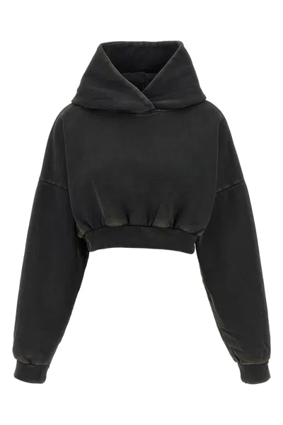 Entire Studios Whole Studios Cropped Heavy Hood Washed Black