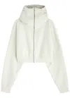 Entire Studios Whole Studios Cropped Full Zip Rice In Cream
