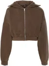 Entire Studios Whole Studios Cropped Full Zip Brunette In 褐色