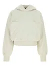 Entire Studios Cotton Sweatshirt With Front Pocket And Hood In 白色
