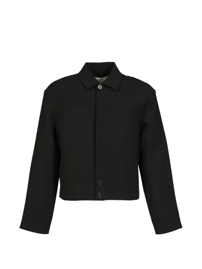 Entire Studios Cropped Jacket In Black