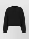 Entire Studios Cropped Oversize Sweatshirt With Ribbed Cuffs