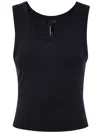 Entire Studios Womens Cropped Scoop-neck Stretch-cotton Tank Top Soot