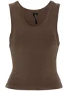 Entire Studios Cropped Tank In Brown