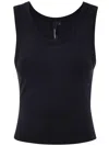 Entire Studios Womens Cropped Scoop-neck Stretch-cotton Tank Top Soot In Grey