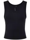 Entire Studios Womens Cropped Scoop-neck Stretch-cotton Tank Top Soot In Grey