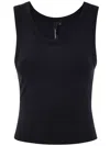 Entire Studios Womens Cropped Scoop-neck Stretch-cotton Tank Top Soot In So Soot