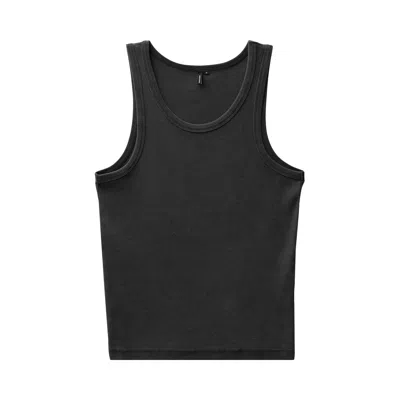 Pre-owned Entire Studios Cropped Tank Top 'black' | Women's Size S