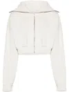 Entire Studios Whole Studios Cropped Full Zip Rice In White