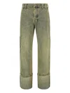 Entire Studios Cuff Jean Surface Wave Clothing In Green