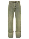 Entire Studios Cuff Surface Wave Jeans Yellow In Multi