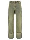 Entire Studios Cuff Surface Wave Jeans Yellow In Multi