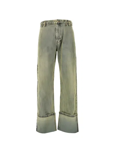 Entire Studios Cuffed Jeans In Blue