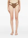 Entire Studios 컷아웃 패딩 스트랩 비키니 브리프 In Brown