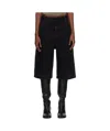 Entire Studios Black Denim Bermuda Shorts In Black