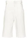Entire Studios Off-white D Denim Shorts In Neutrals