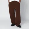 Entire Studios Dark Brown Cotton Joggers In Brown