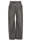 Entire Studios 'stone Light' Jeans With Pockets And Loops In Gray