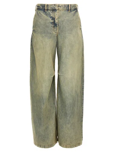 Entire Studios Delave Dem Wide-leg High-waisted Jeans In Blue