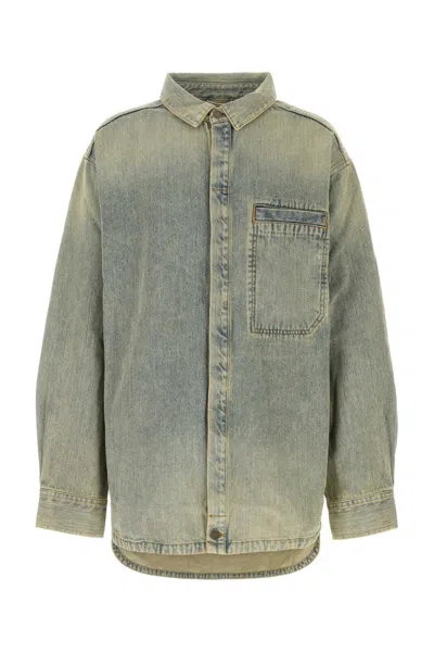 Entire Studios Denim Herculean Shirt In Blue