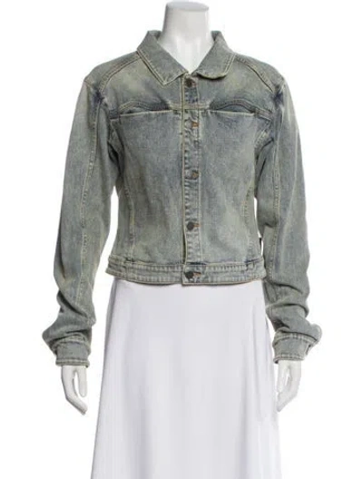 Pre-owned Entire Studios Denim Jacket In Green