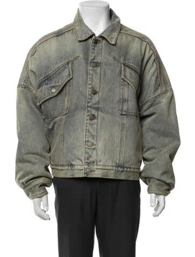 Pre-owned Entire Studios Denim Jacket In Green