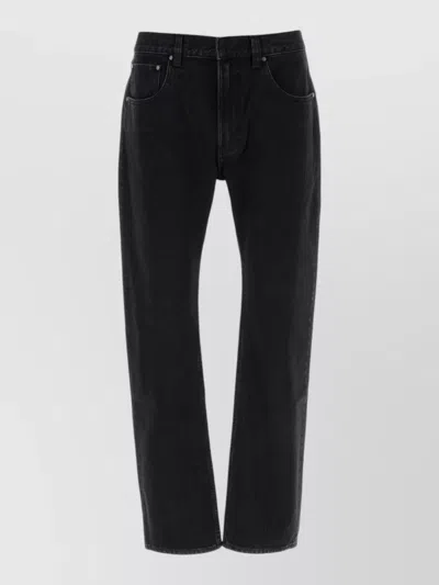 Entire Studios Denim Straight Leg Jeans Belt Loops In Black