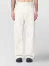 Entire Studios Denim Trousers Wide-leg Design Pockets Loops In White