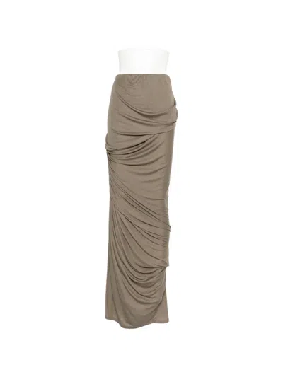 Entire Studios Dia Draped-design Maxi Skirt In Green