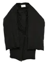 Entire Studios Doona Scarf-detail Padded Coat In Black