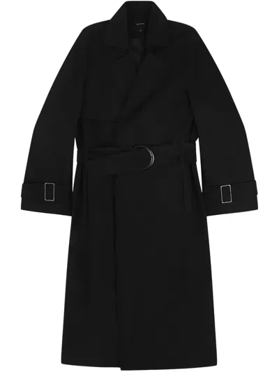 Entire Studios Double-breasted Trench Coat In Black