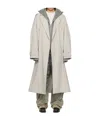 Entire Studios Gray Double Breasted Trench Coat In Multicolor