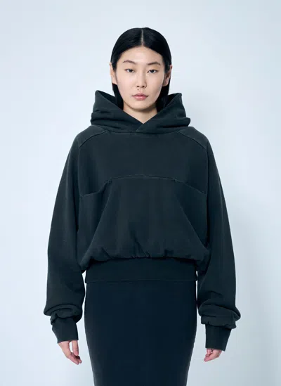 Entire Studios Double Double Hooded Sweatshirt In Black