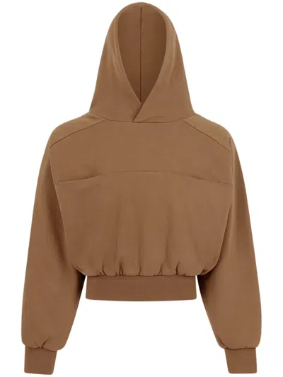 Entire Studios Double Double Hoodie In Brown