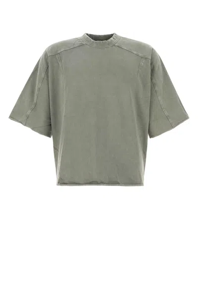 Entire Studios Dove Grey Cotton Oversize T-shirt In Green