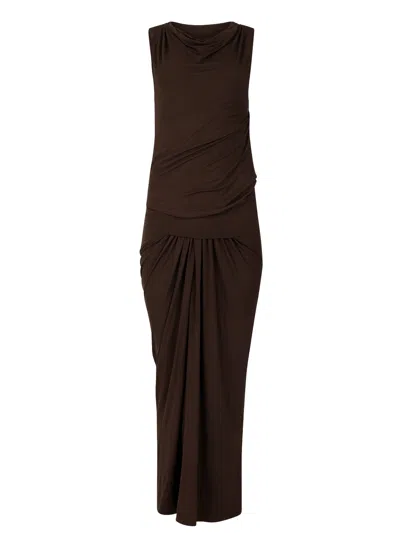 Entire Studios Drape Dress Woman Brown